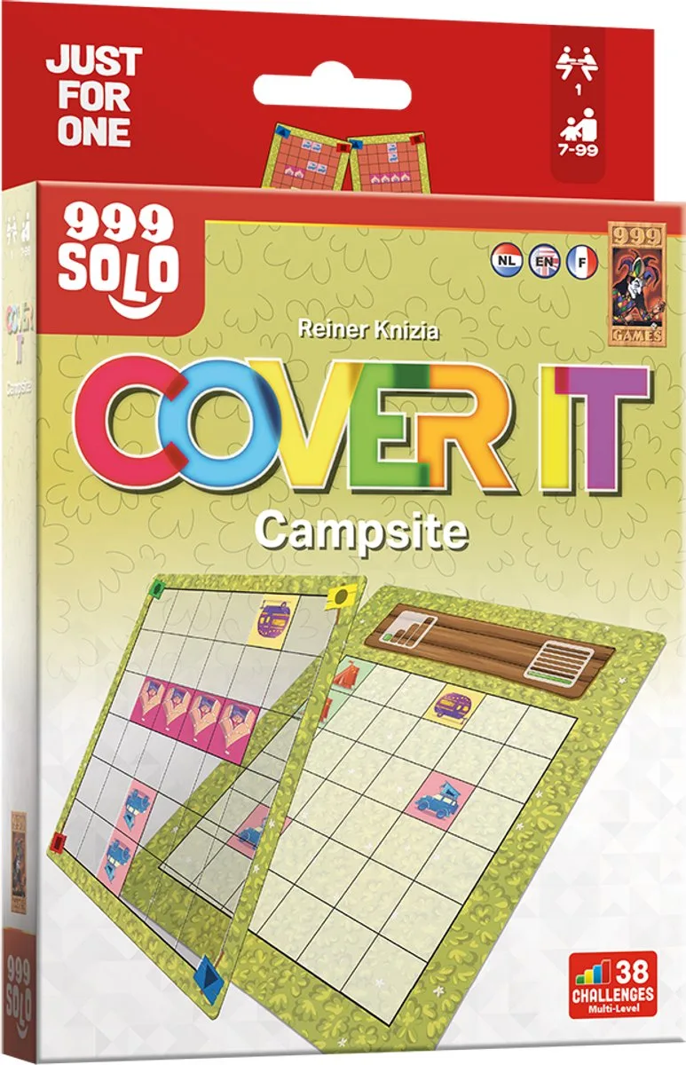 Cover It: Campsite - Breinbreker van 999 Games, editie NL – spel op tafel