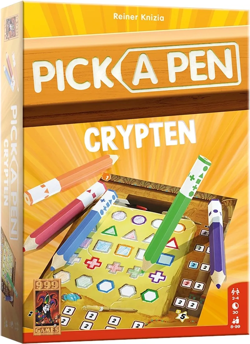 Pick a Pen Crypten van 999 Games, editie NL – spel op tafel
