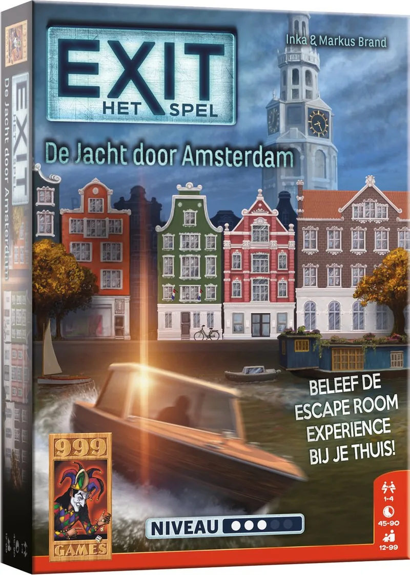 EXIT - De Jacht door Amsterdam - Breinbreker from 999 Games, NL edition – game on the table