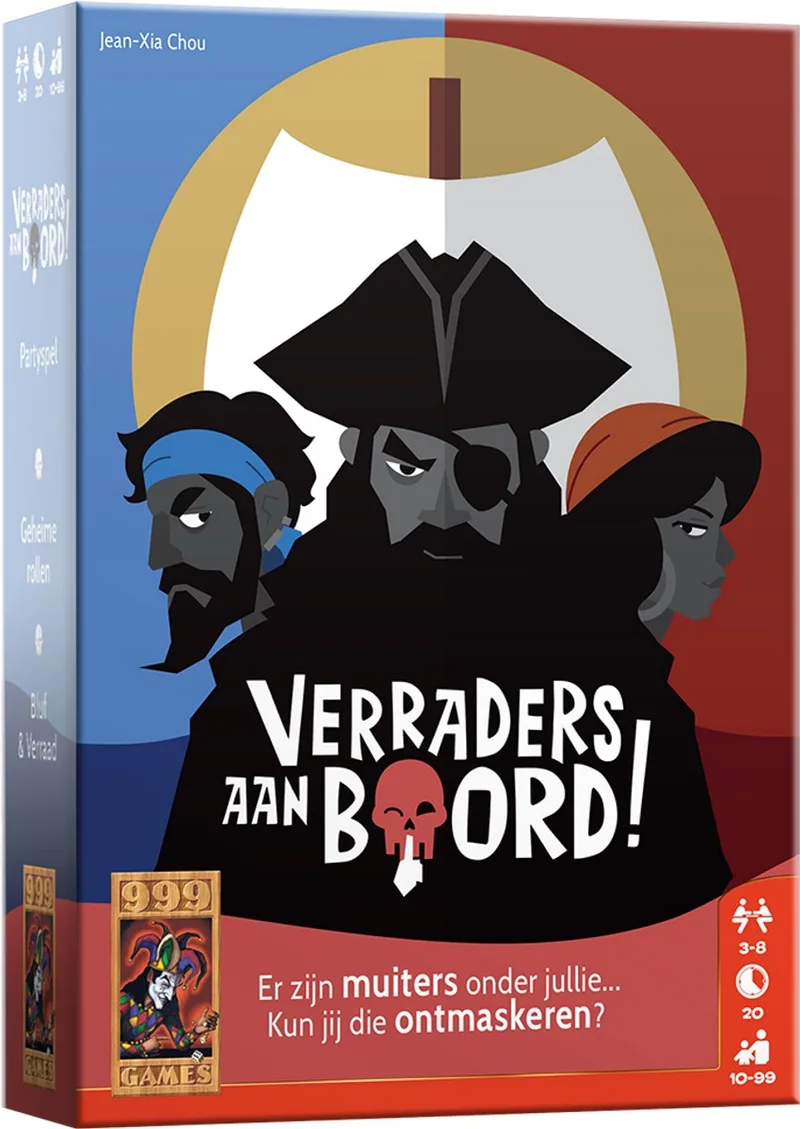 Verraders aan Boord! van 999 Games, editie NL – spel op tafel
