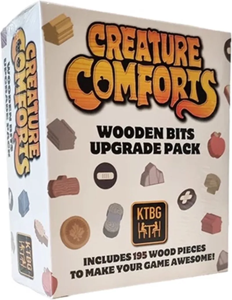 Creature Comforts Bits - 194 houten speelstukken van Happy Meeple – doos