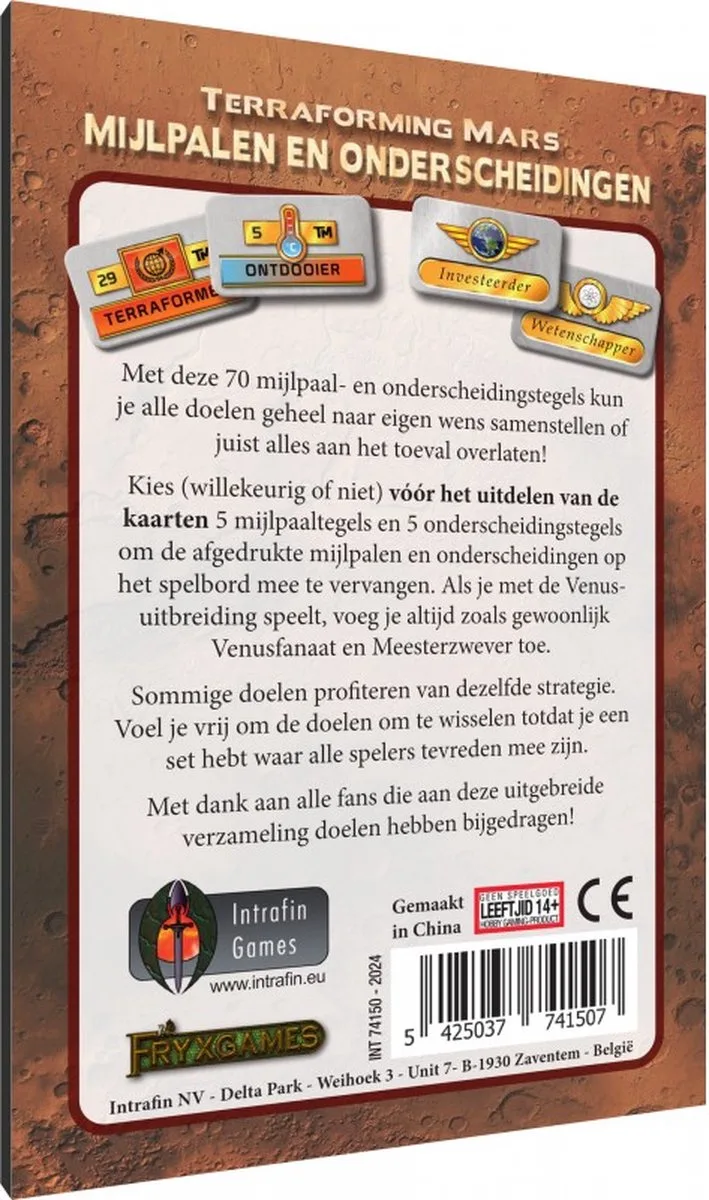 Terraforming Mars: Mijlpalen & Onderscheidingen (NL) von Intrafin – Schachtel