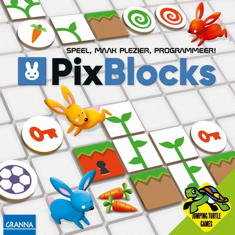 PixBlocks - Al spelend leren programmeren - STEM principes - Digital thinking from Jumping Turtle Games – box