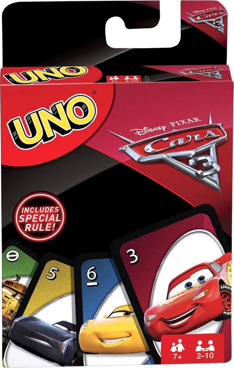 Cars 3 UNO de Mattel Games – boîte