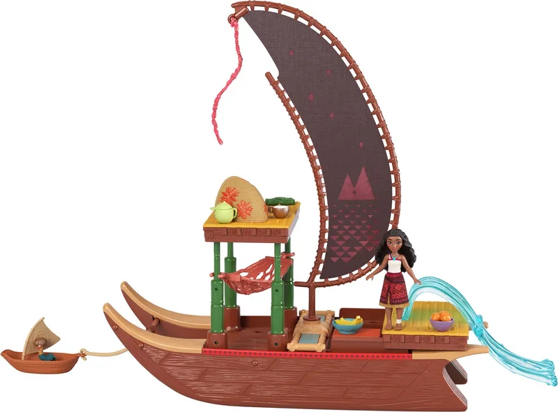 MOANA 2 - SD TRANSFORMING BOAT. de Mattel Games, édition Multicolor – boîte