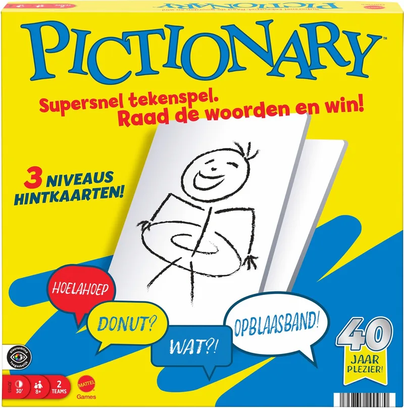 Pictionary - Bordspel - Nederlandse editie de Mattel Games – boîte