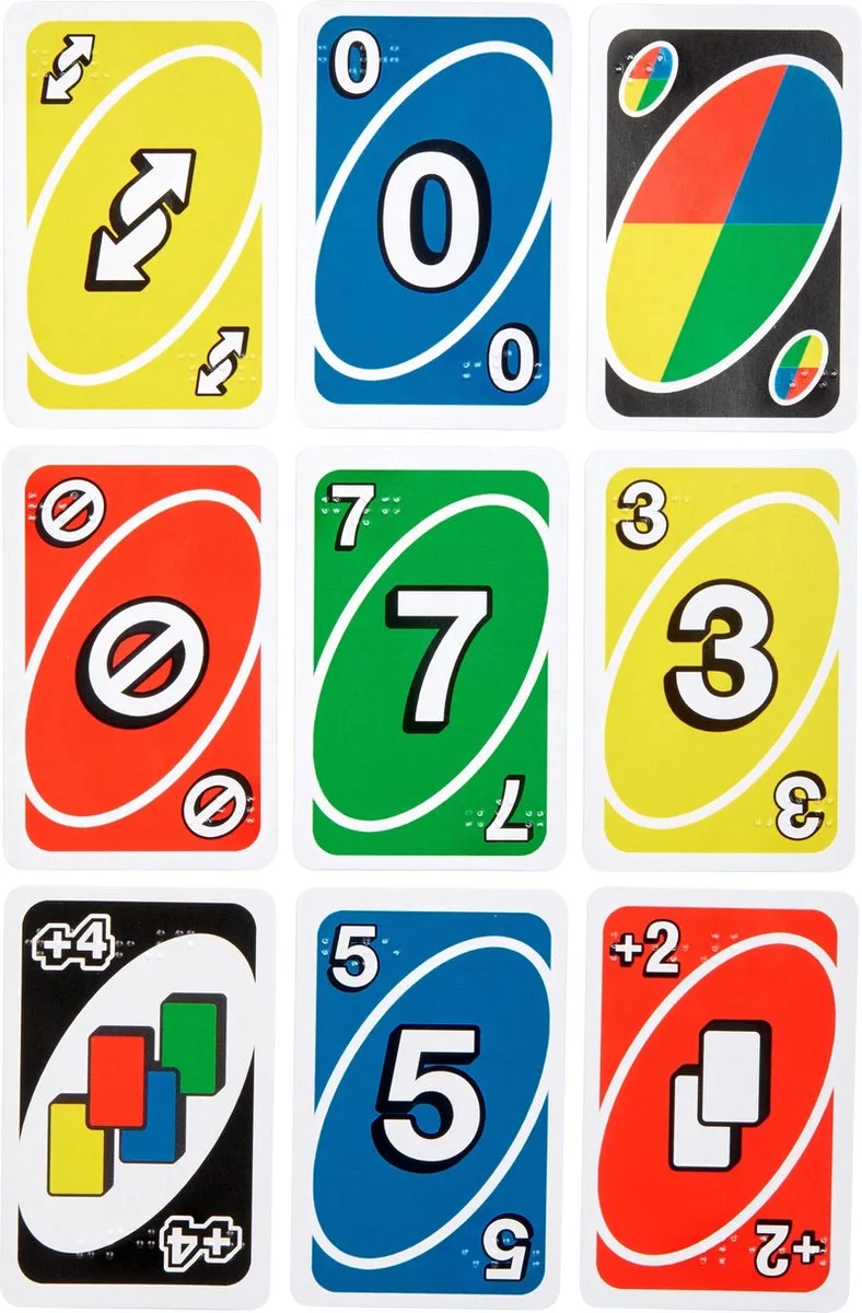 UNO Braille from Mattel Games – box