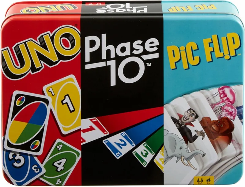 Uno Bundle Collector TIN de Mattel Games – boîte