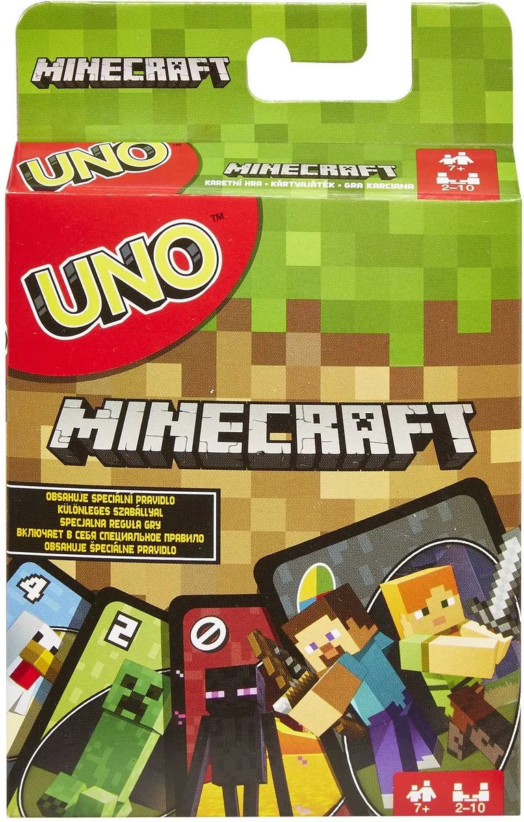 UNO - Minecraft Kaartspel from Mattel Games – box