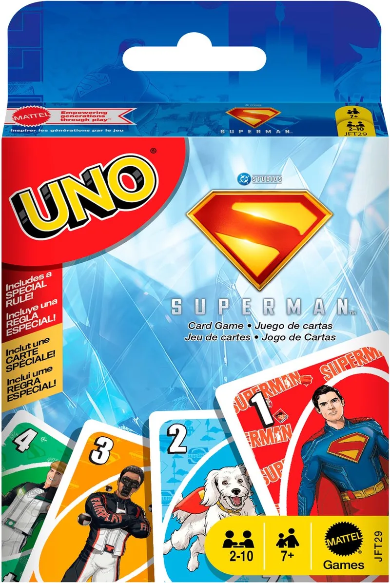 UNO Superman - Kaartspel de Mattel Games – boîte