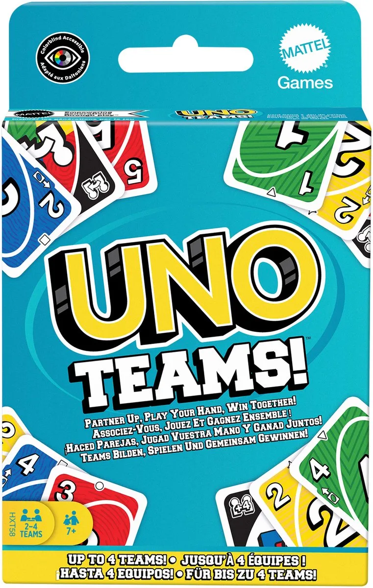 UNO Teams Kaartspel de Mattel Games – boîte