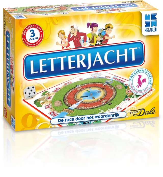 Letterjacht - Educatief Taalspel voor Kinderen - Woordspel in samenwerking met Van Dale - Vanaf 6 Jaar - Bekroond Bordspel