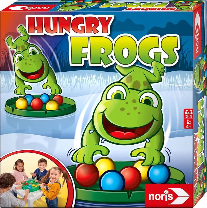 Hungry Frogs - 2 tot 4 spelers - vanaf 4 jaar van Noris – doos