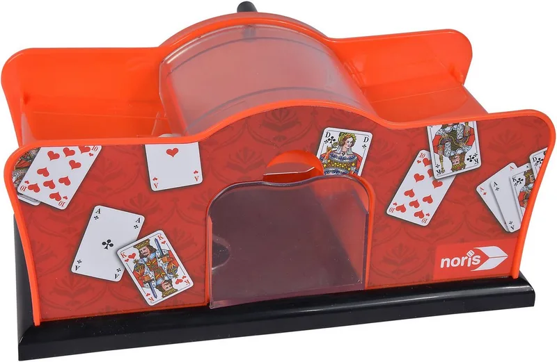 Spiel Deluxe Karten-Mischmaschine manuell from Noris, Rot edition – box
