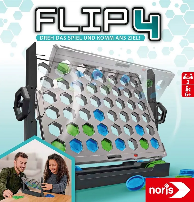 Spiel Flip4 van Noris, editie Bunt – doos
