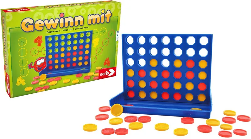Spiel Gewinn mit 4 van Noris, editie Bunt – doos
