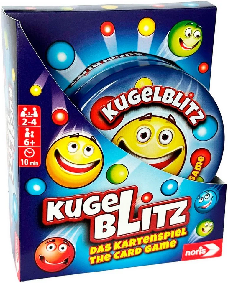 Spiel Kugelblitz, Kartenspiel van Noris, editie Bunt – doos