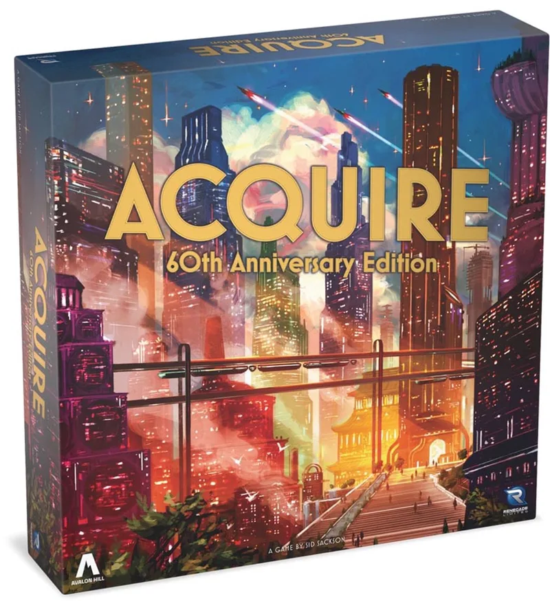 Acquire 60th Anniversary Edition - Bordspel met deluxe onderdelen von Renegade Game Studios – Schachtel