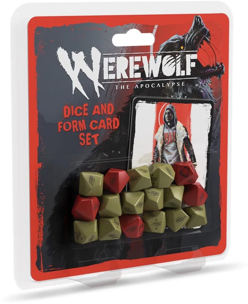 Werewolf: The Apocalypse - Dice and Form Card Set - RPG accessoire- Engelstalig - Renegade Game Studios von Renegade Game Studios, Ausgabe Rood, groen – Schachtel