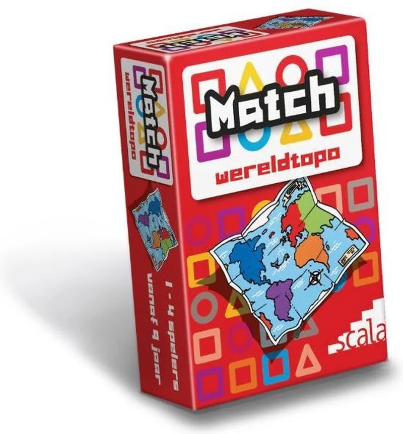 Match - Educatief Kaartspel from Scala Leuker Leren, Wereldtopo edition – box
