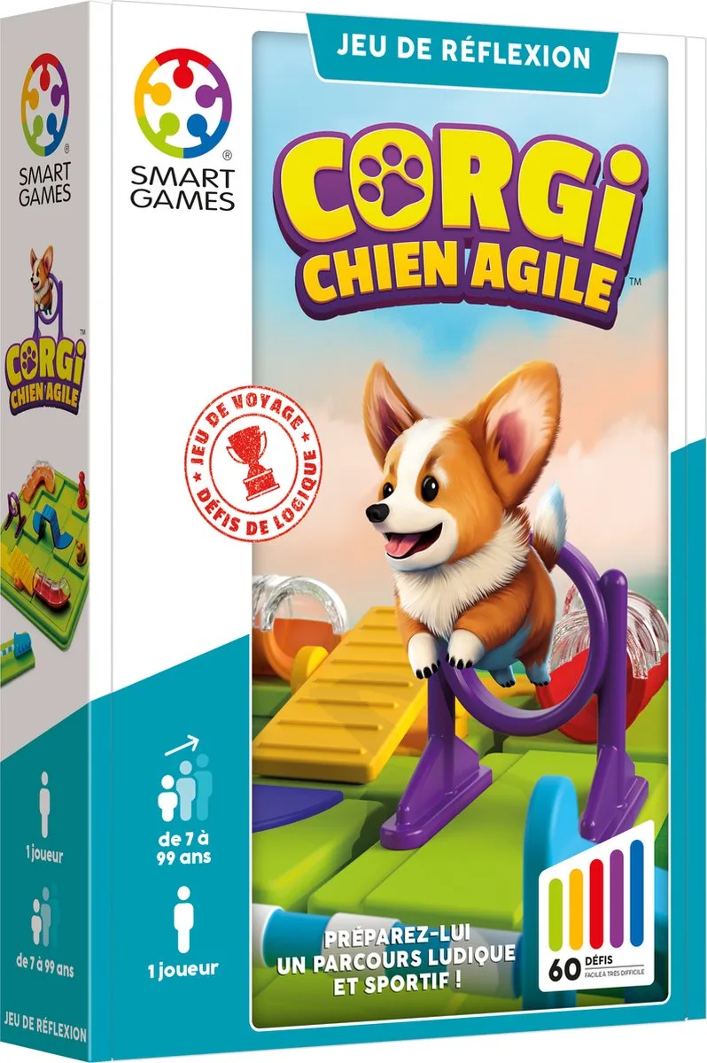 Corgi Chien Agile, Bordspel, Logisch, 7 jaar van SmartGames – doos