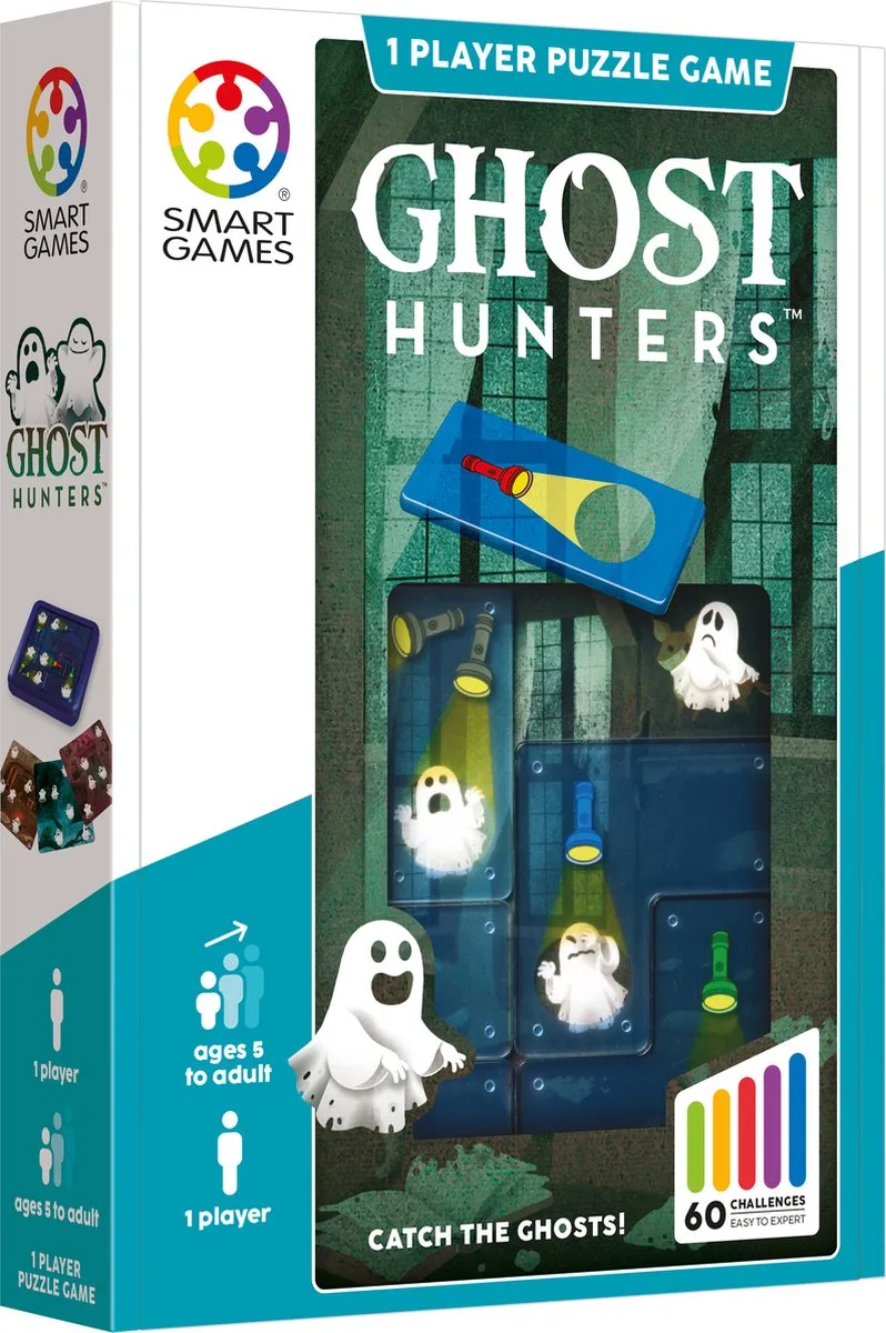 Ghost Hunters - Compact Logisch Denkspel - 60 Educatieve Spokenjager Uitdagingen - Reisspel & Solospel - Vanaf 6 Jaar from SmartGames – box