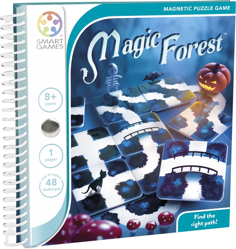 Magic Forest - Magnetisch Logisch Denkspel - 48 Educatieve Paduitdagingen - Compact Reisspel & Solospel - Vanaf 6 Jaar van SmartGames – doos