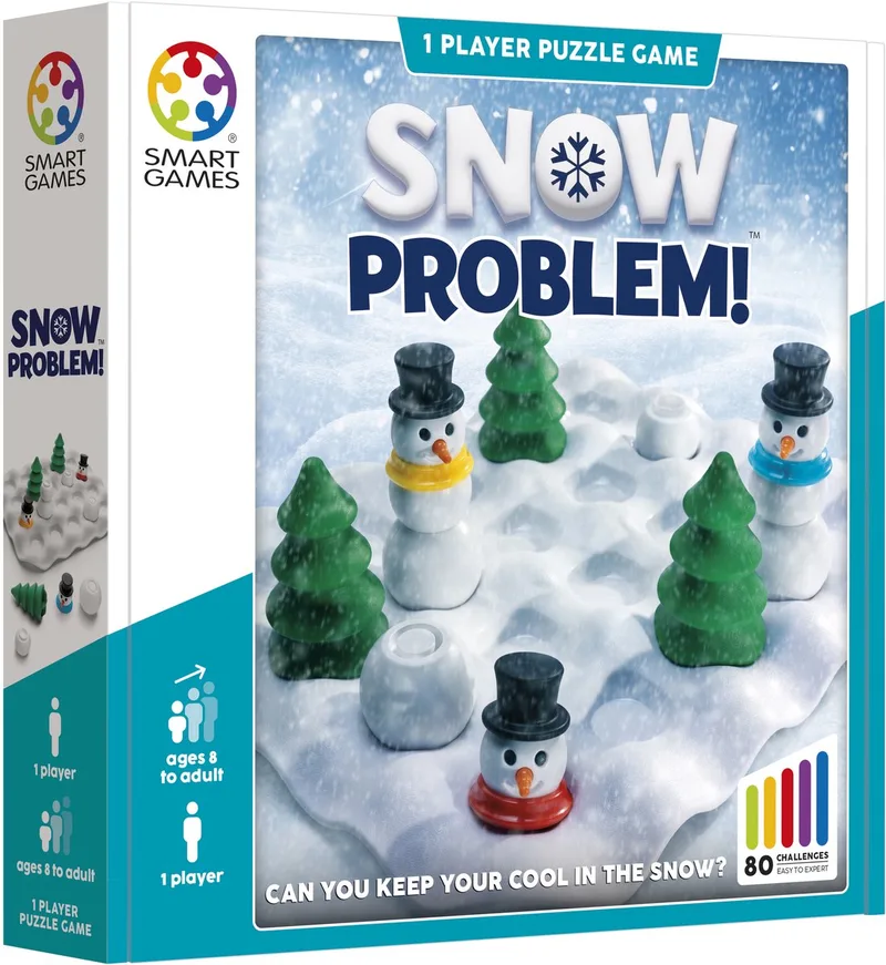 Snow Problem - Logisch Denkspel - 80 Coole Uitdagingen - Sneeuwmannen - Breinbreker - Solospel - Vanaf 8 Jaar from SmartGames – box