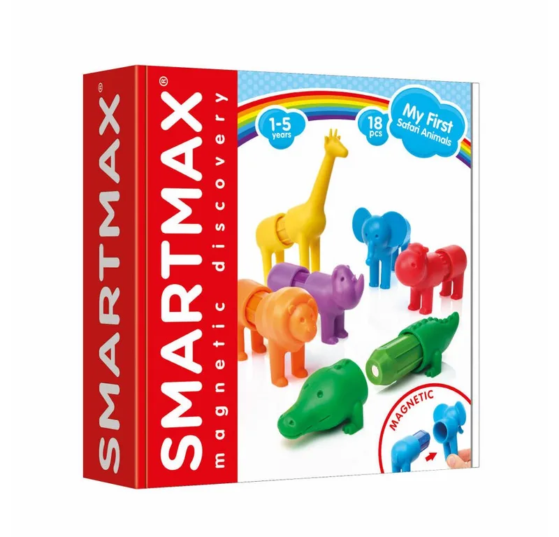 Spiel SmartMax My First Safari Animals from SmartGames, Bunt edition – box