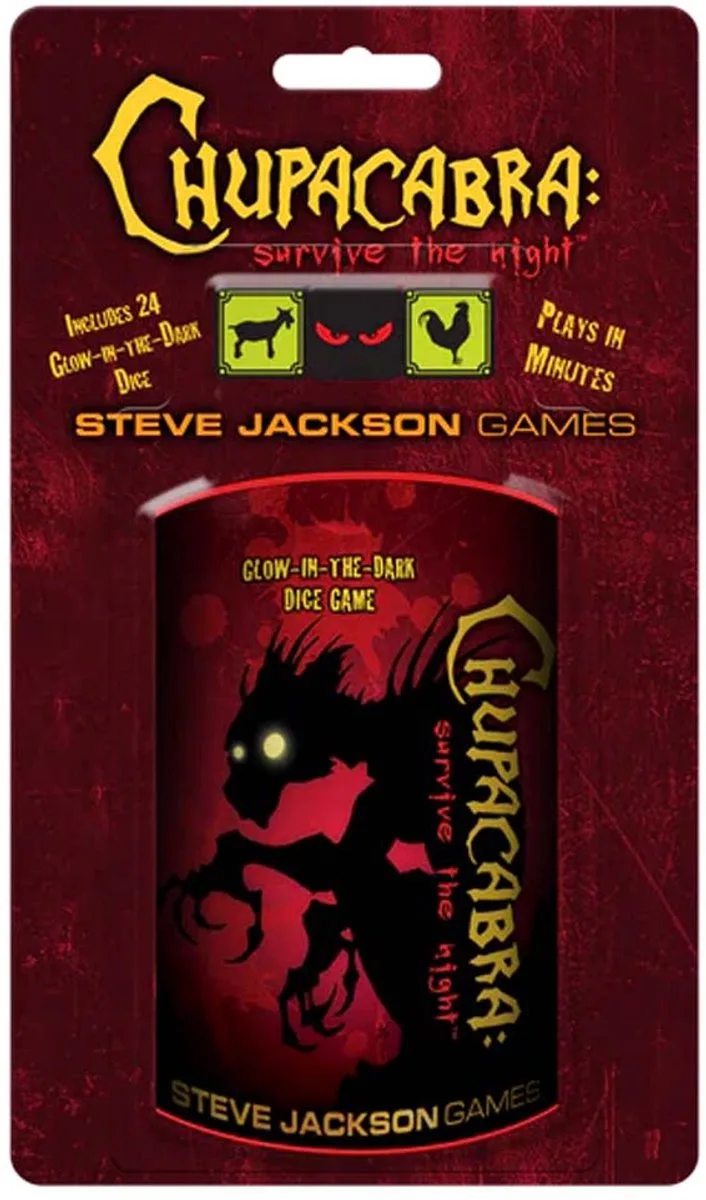 Chupacabra: Survive the Night - Steve Jackson Games - Dobbelspel in het Engels - Vanaf 10 jaar - 10-20 minuten speeltijd von Steve Jackson Games – Schachtel