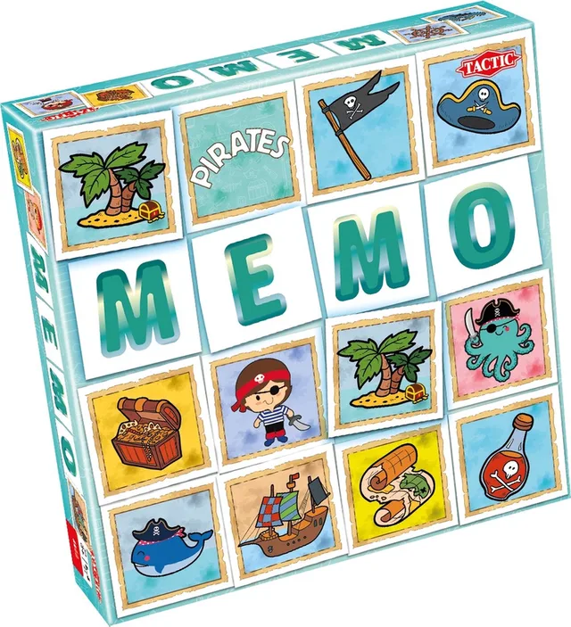 Memo Piraten - Memospel - Zoek de Juiste Paren - Piraten, Schatkisten en Avonturen - Gezelschapsspel voor Kinderen en Families - 2 tot 6 Spelers - Vanaf 3 Jaar