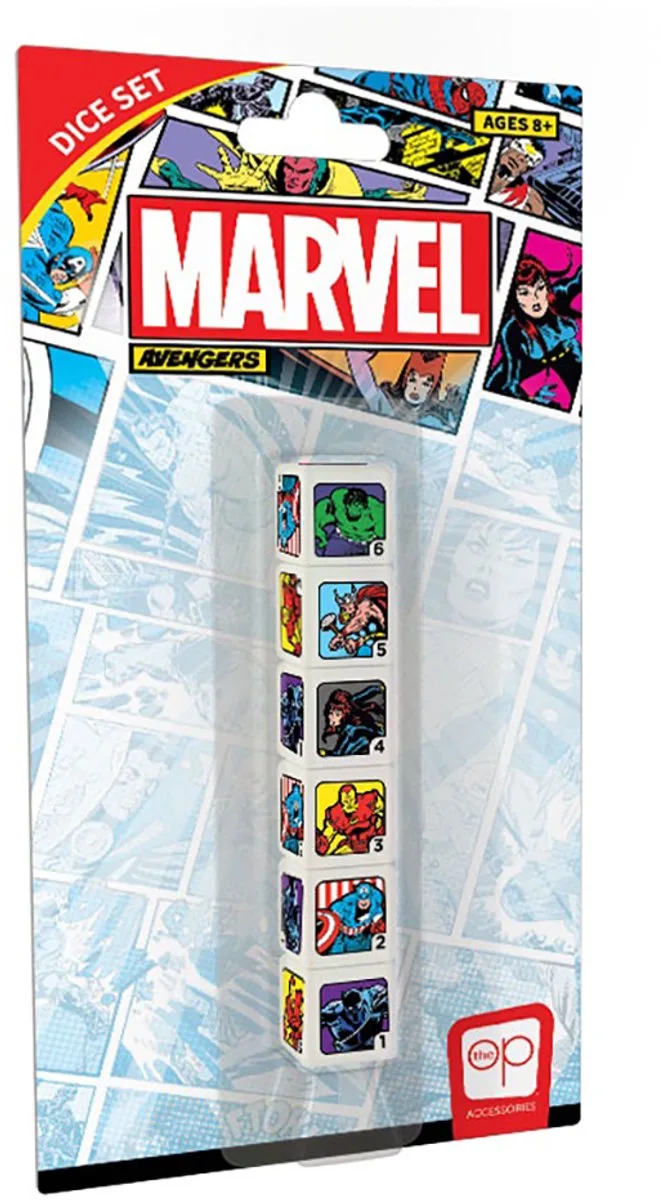 Marvel Avengers Dice Set de The Op, édition Multicolor – boîte