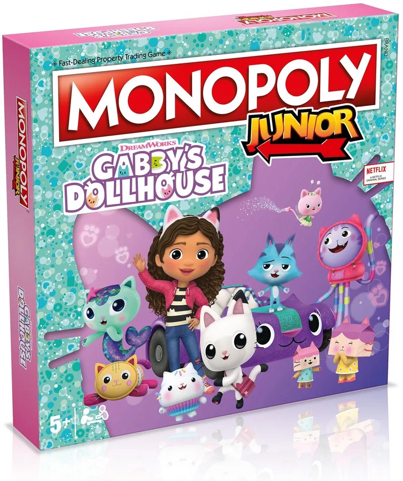 Monopoly Junior Gabby's Dollhouse van Winning Moves – doos