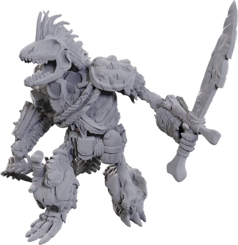D&D Nolzur's Marvelous Miniatures Lizardfolk Skeleton from WizKids – box
