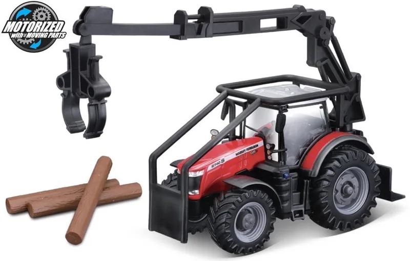 Massey Ferguson Tractor - Modelauto - Schaal 10 CM by Bburago in Rood/zwart – product photo