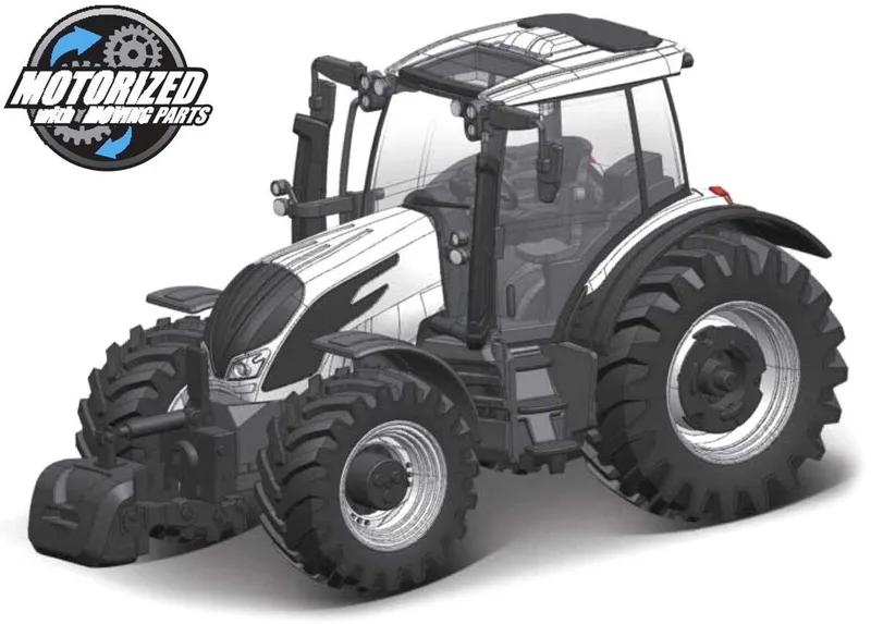 Valtra N174 - Modelauto - Schaal 10 CM van Bburago in Wit/zwart – productfoto