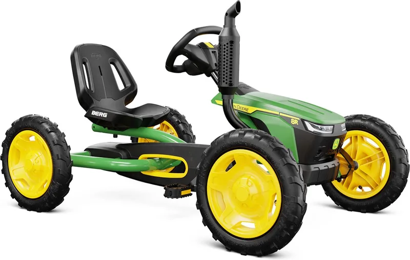 Buddy John Deere® Skelter - 3+ Jaar - Verstelbare Stoel - Vrijloopautomaat - Officieel licentiemodel - Groen/Geel von BERG in John Deere® – Produktfoto