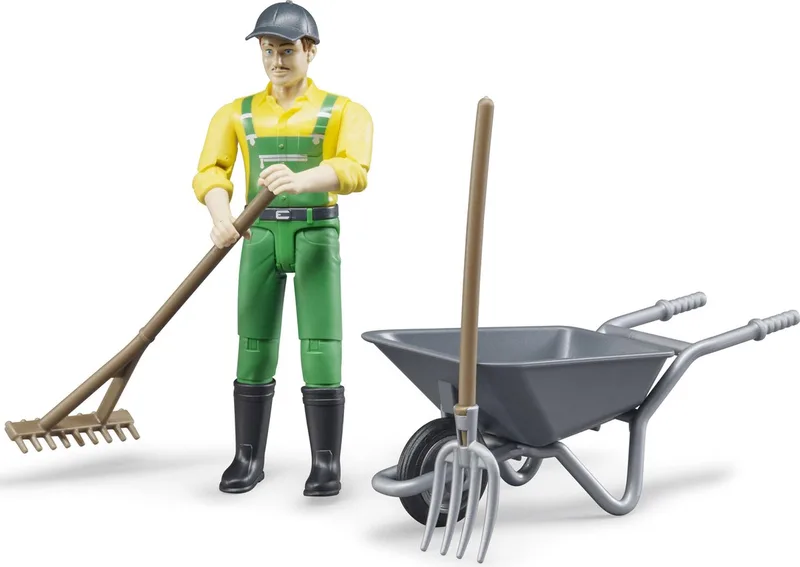 Figurenset boer met accessoires – 62610 van Bruder – productfoto