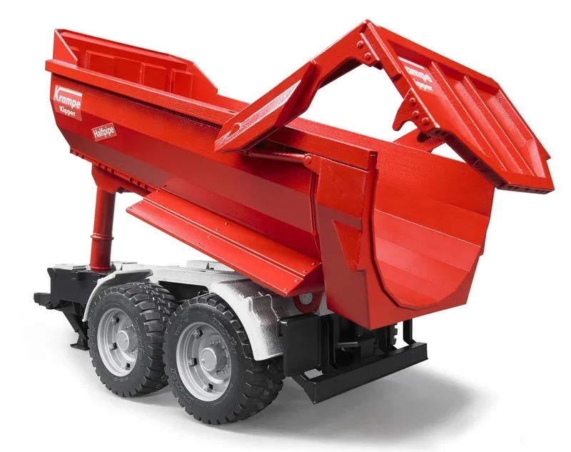 Krampe Tandem-Halfpipe-kiepwagen – 02225 · 1:16 van Bruder – productfoto