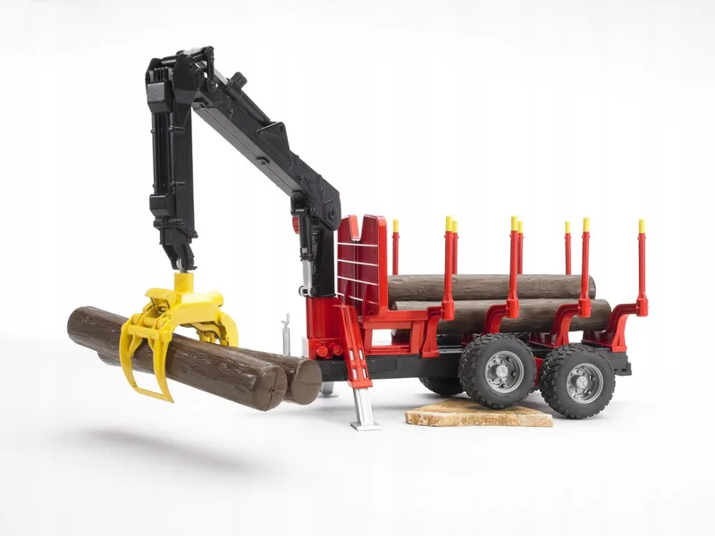 Remorque forestière avec grue de chargement et grappin – 02252 · 1:16 de Bruder – photo du produit