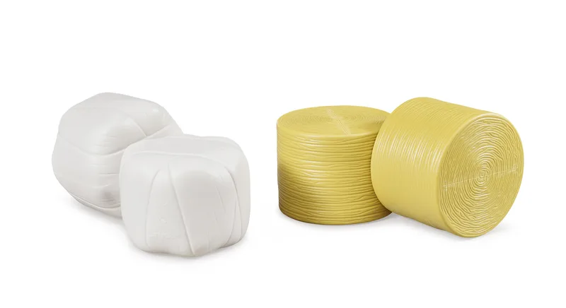Round hay bales 4 pcs. sorted – 02345 · 1:16 by Bruder – product photo
