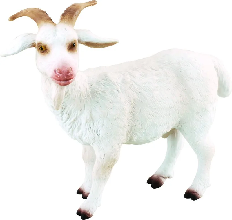 Figurine - Bok - (M) - Boerderijdieren - Handgeschilderd - Miniatuur by Collecta in White – product photo