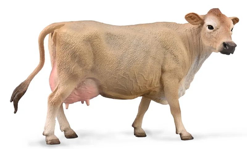 Figurine - Jersey Koe - (L) - Boerderijdieren - Handgeschilderd - Miniatuur van Collecta in Brown – productfoto