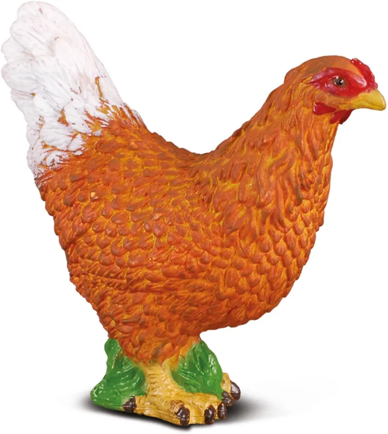 Figurine - Kip - (S) - Boerderijdieren - Handgeschilderd - Miniatuur van Collecta in Multicolor – productfoto