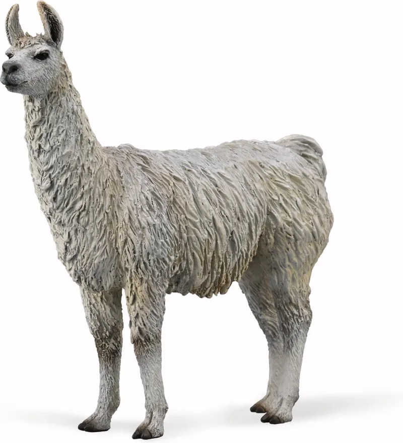 Figurine - Lama - (M) - Boerderijdieren - Handgeschilderd - Miniatuur van Collecta in Grey – productfoto