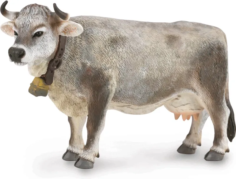 Figurine - Tyrools Grijs Vee - (L) - Boerderijdieren - Handgeschilderd - Miniatuur by Collecta in Grey – product photo