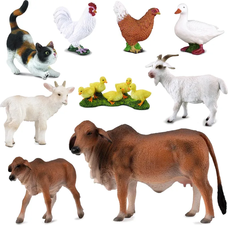 Set beeldjes voor kinderen, beeldjes - boerderijdieren 3+ de Collecta en Kleurrijk – photo du produit
