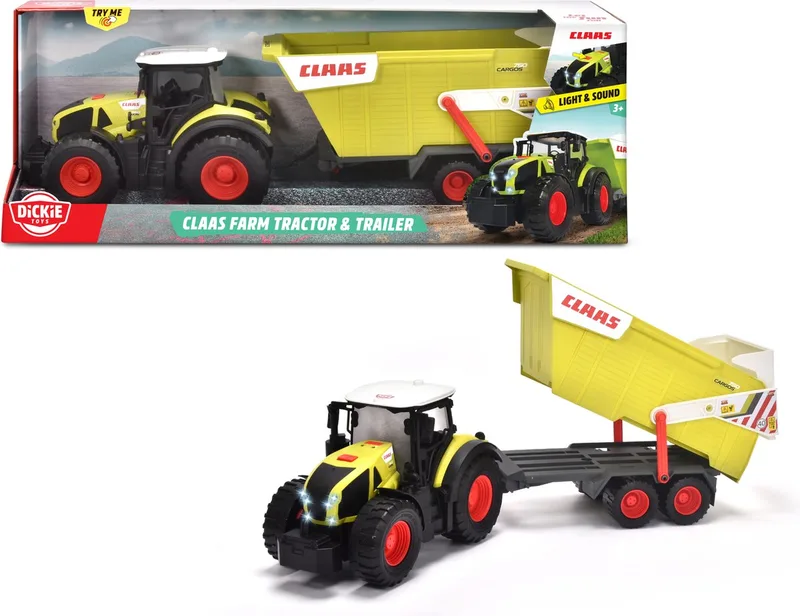 CLAAS Farm Tractor & Trailer by Dickie Toys in Meerkleurig – product photo