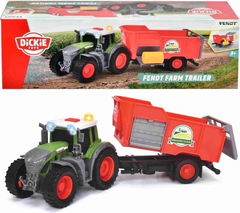 Fendt Tractor met Aanhanger + Licht en Geluid by Dickie Toys in Divers – product photo