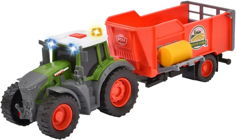 Spielzeug-Traktor Fendt Farm Trailer, mit Licht und Sound van Dickie Toys in Grün – productfoto